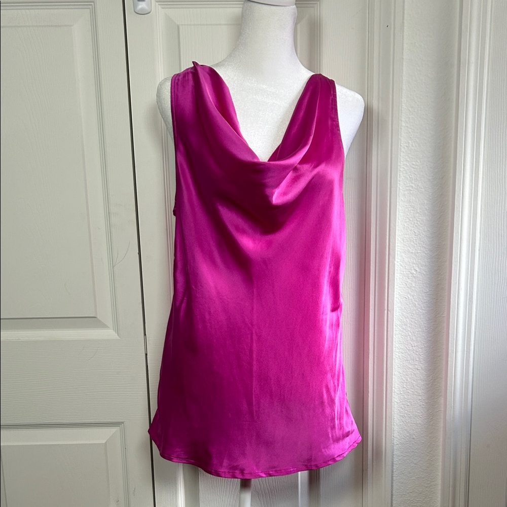 JB by Julie Brown Fuchsia Cowl Neck Tank Top